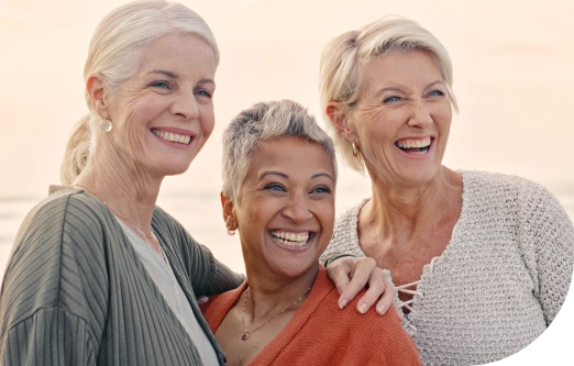 Older women posing for group photo